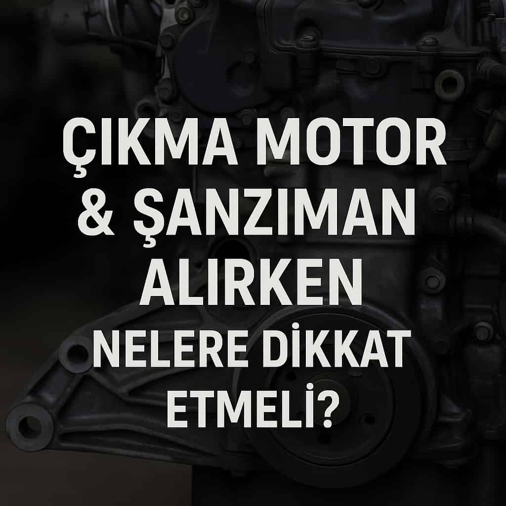 Çıkma Motor & Şanzıman Alırken Nelere Dikkat Etmeli?