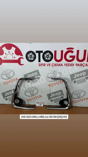 2019-2025 MODEL TOYOTA COROLLA NİKELAJLI SİS FARI ÇERÇEVESİ